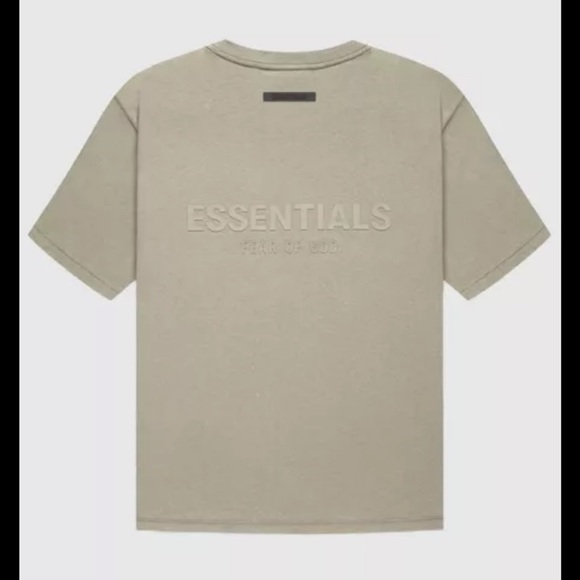 Fear of God Essentials Logo T-Shirt | Light Taupe | XXS (Fits Oversized) - Picture 1 of 5